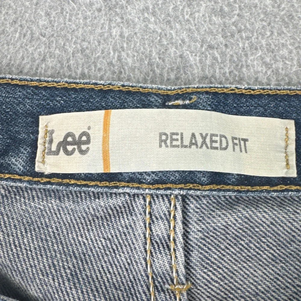 Lee Jeans Mens 34x32 Blue Relaxed Fit Straight Leg Cotton Denim 2055540